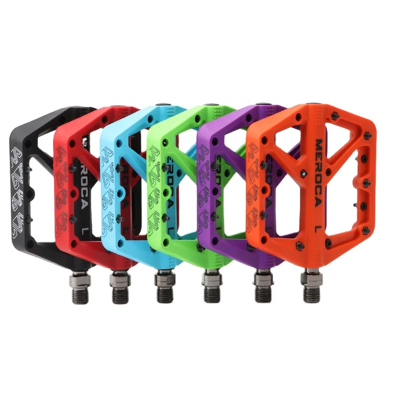 MEROCA Bicycle Pedal Nylon Fiber Anti-skid Widening BMX Mountain Bike Road Bike Pedal