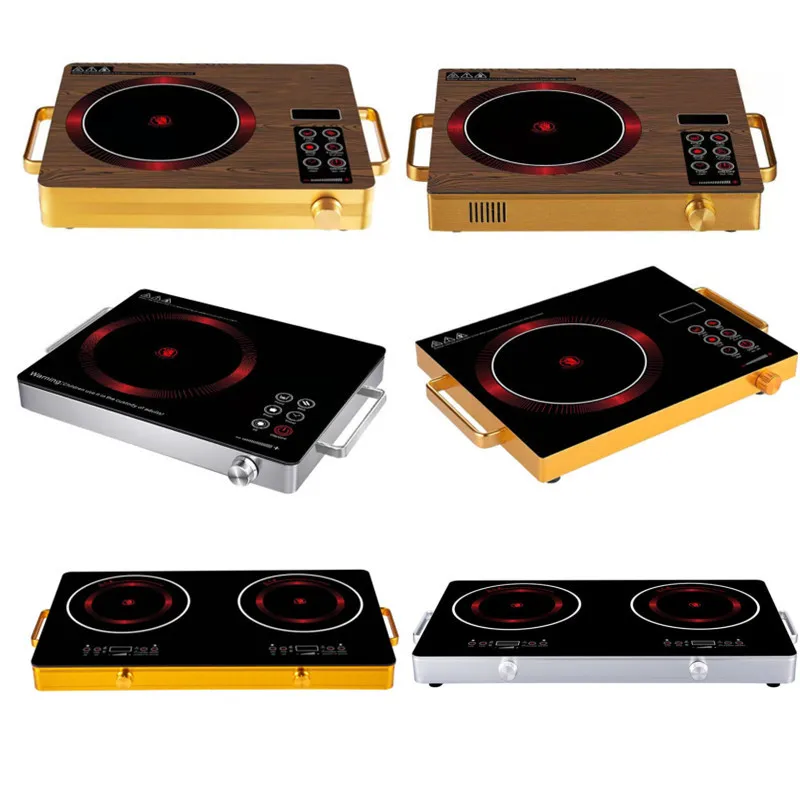 High Quality 3500W Electric Induction Cooker for Kitchen RV Ceramic Panel Power Cord Battery Source Manufactured Home Appliances