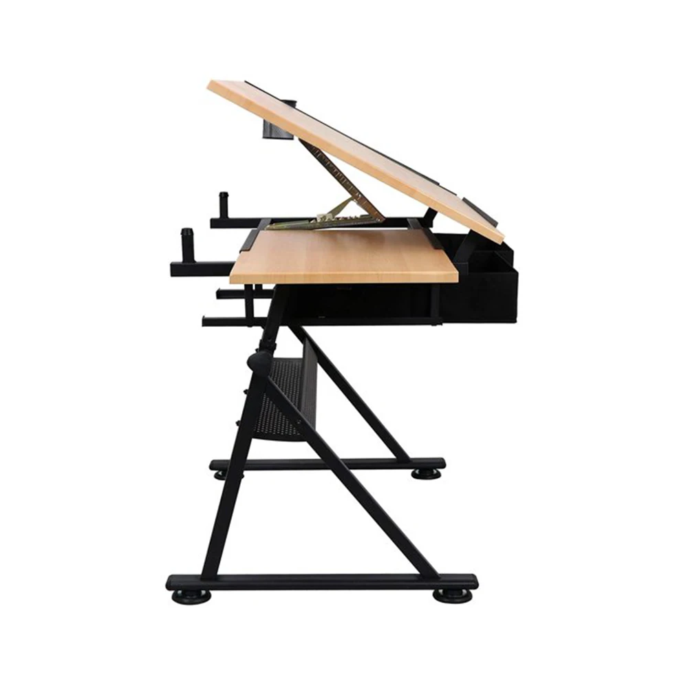 2020  wooden engineering  drafting desk for home school adjustable height drawing table