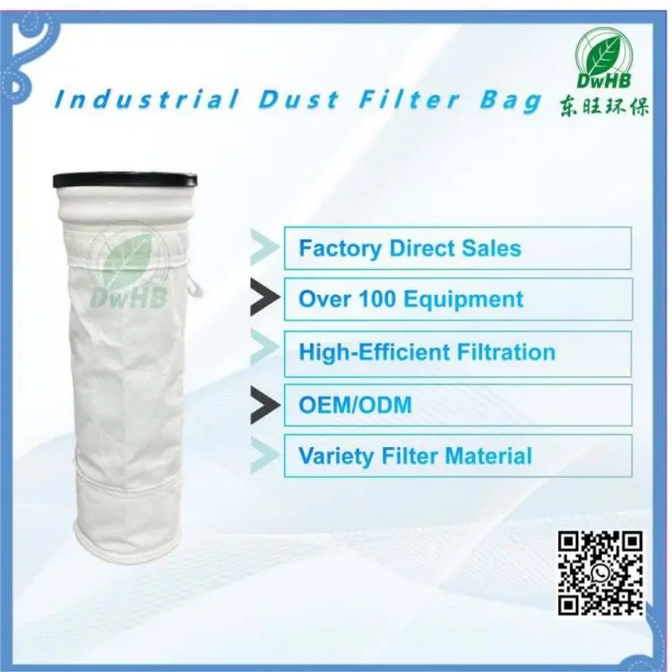 High Efficient filtration 100% PTFE  Punched Felt Dust Filter Bag  Air Filter White for Waste Incineration Dust Collector