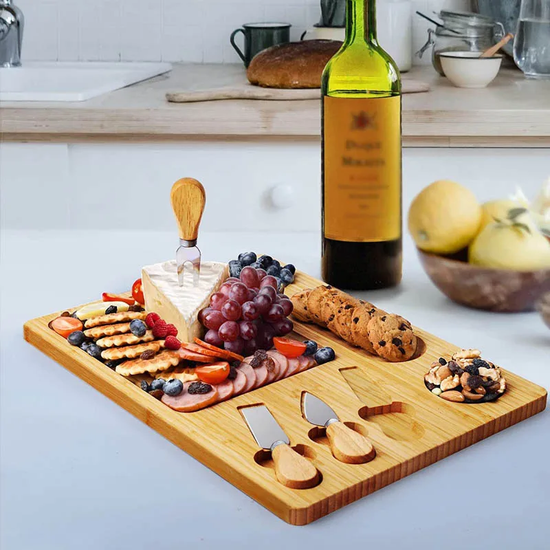 Popular Folding Wooden Cheese Board,Round Marble Cheese Board/