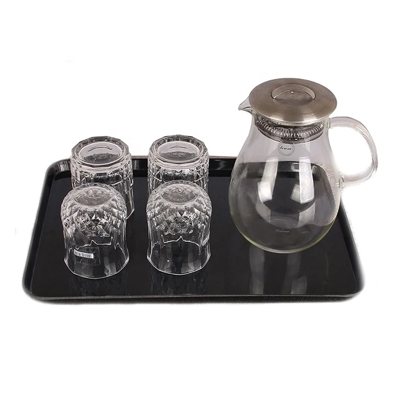 China factory wholesale online shopping cheap melamine food hotel serving custom rolling tray custom print tea tray