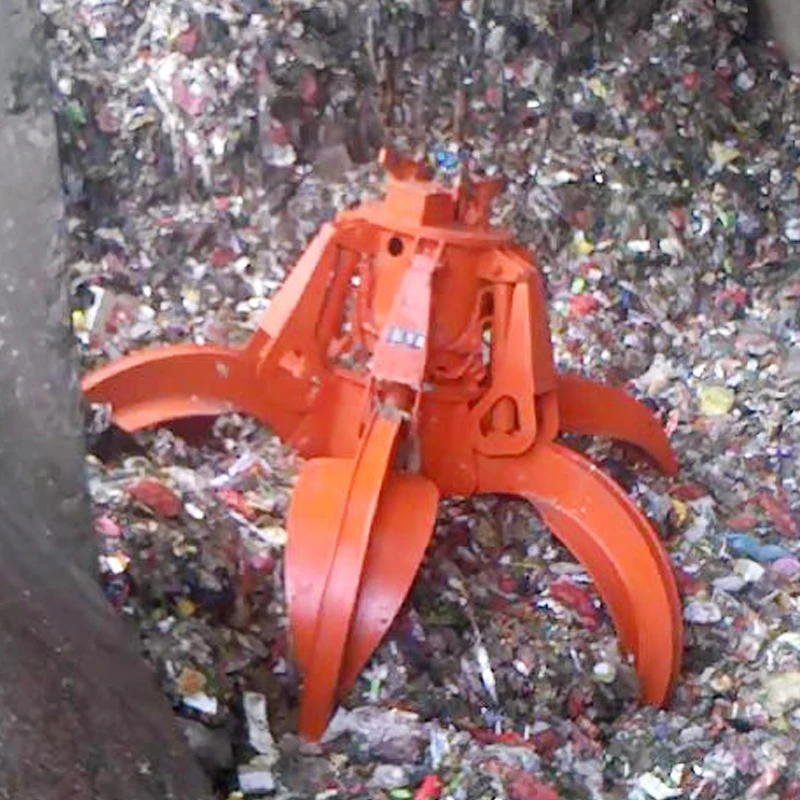 
Custom garbage handling 8 ton hydraulic orange peel grab for overhead crane wholesale 