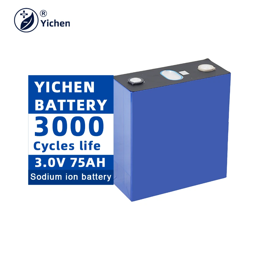 2024 Na+ Sodium Ion 75Ah 185AH 200Ah 3.1V 3.95V Grade A New Natrium Battery Na Battery Cell for Energy Storage 12V 24V 48V Pack