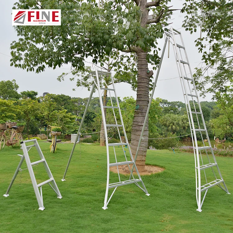 Escalera de aluminio Orchard Picking Fruit Support Fruit Picking Aluminum Orchard Harvest Tripod Fruit Ladder