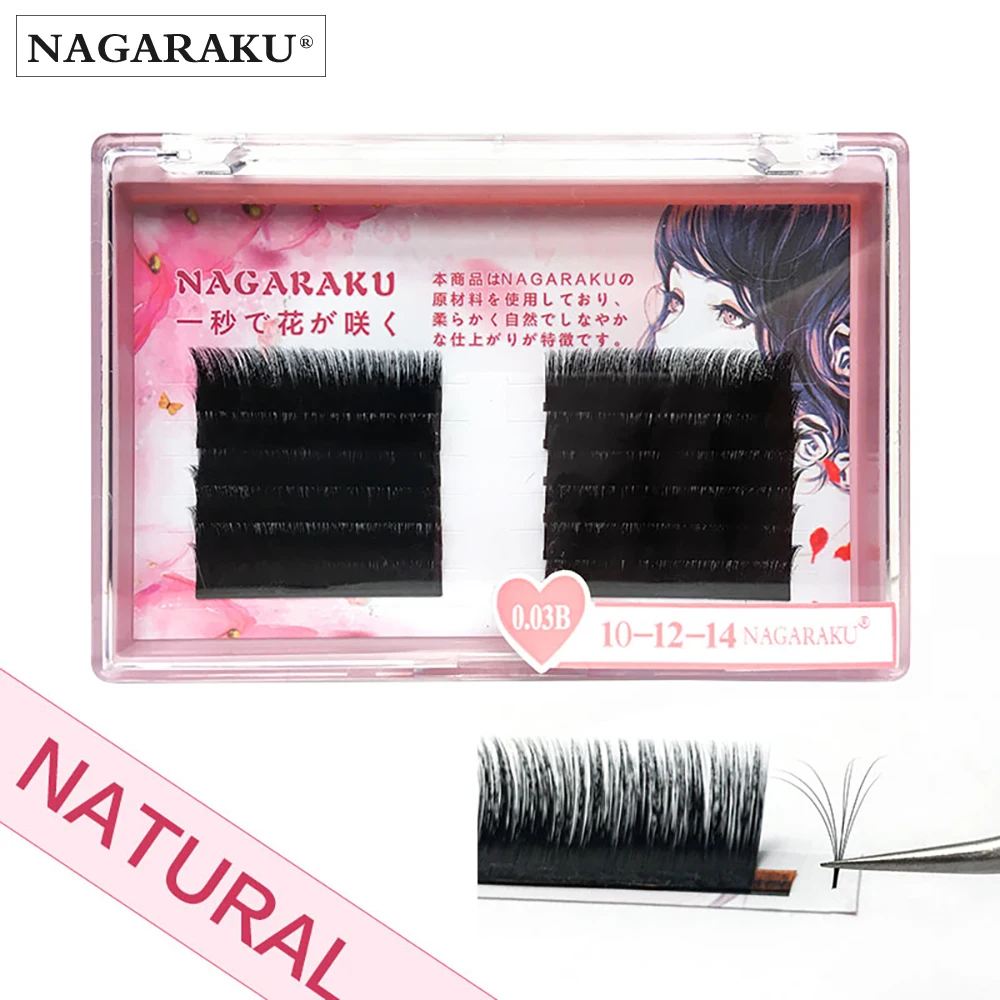 
NAGARAKU Eyelashes Makeup Eyelash Extension Bloom Auto Fans Eyelash Easy Fanning Lashes High Quality Natural Camellia Beauty 