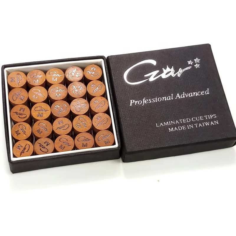 
Original Czar cue tips Taiwan Professional 14mm Brown Billiards Pool cue tips Billiards Accessories high quality 