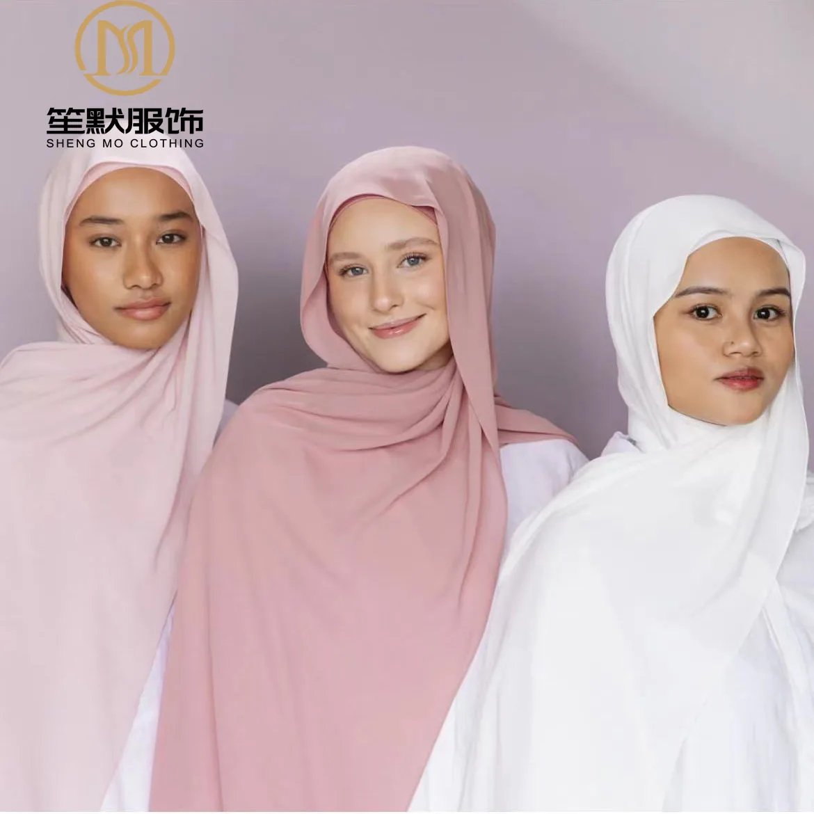 New Arrivals Muslim Lady Popular Instant Chiffon With Turban Cap Hijab Solid Chiffon With Inner Jersey Bonnet Headscarf Shawl