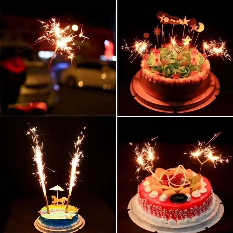 12 15cm cake sparkle fountain candle 15cm indoor sell for birthday party champagne fountain