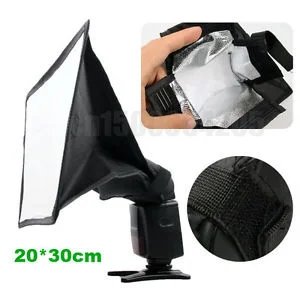 
Diffuser Softbox 20 x 30cm Universal Foldable Flash Light Diffuser Softbox Soft box for DSLR Camera 
