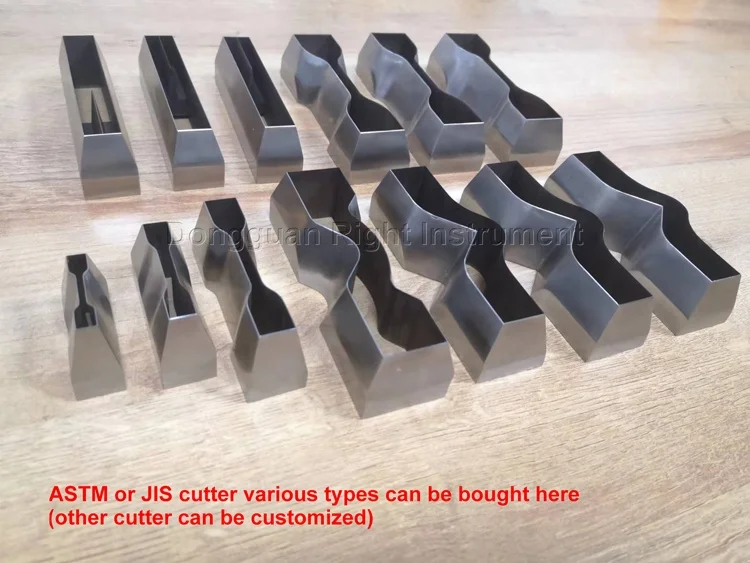 ISO 527 Alloy Steel Dumbbell Die Cutter For Rubber, Stainless Steel Dumbbell Shaped Sample Cutter For Plastic