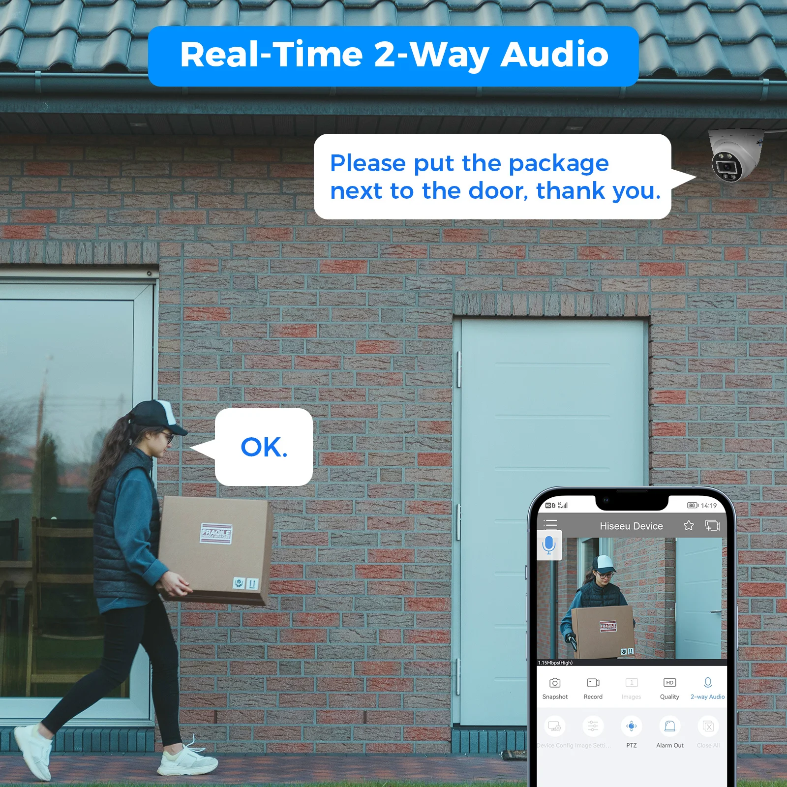 IP66 5MP Color Night Vision outdoor 2 Way Audio CCTV 8-channel Nvr Surveillance Indoor Domes POE IP security camera system