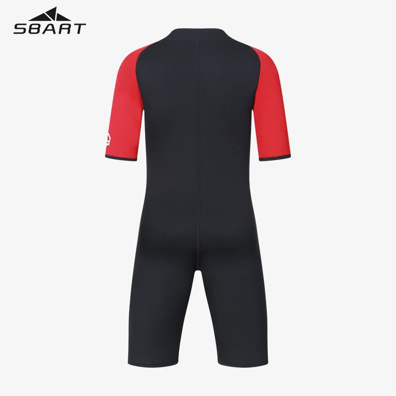SBART Factory Supply Neoprene Swimming Surfing Kids Wetsuit One Piece Short Sleeve Wet Suit For Boys Girls