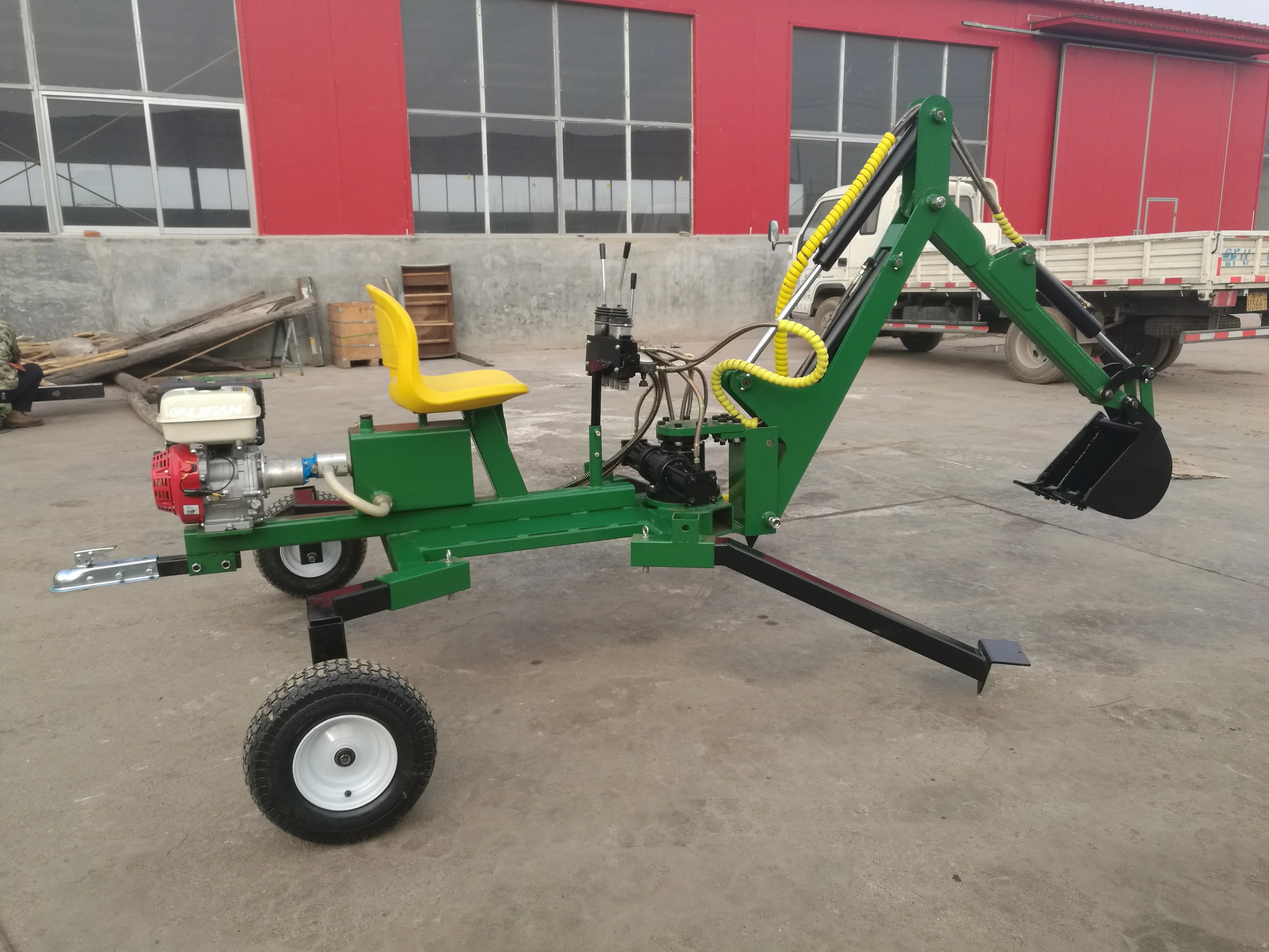 JQME21 back hoe for skid steers compact tractor mounted 3 point backhoe attachment