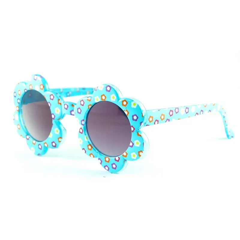 Flower Shape Sun Glasses For Children With Printing Fashion Kids Sunglasses