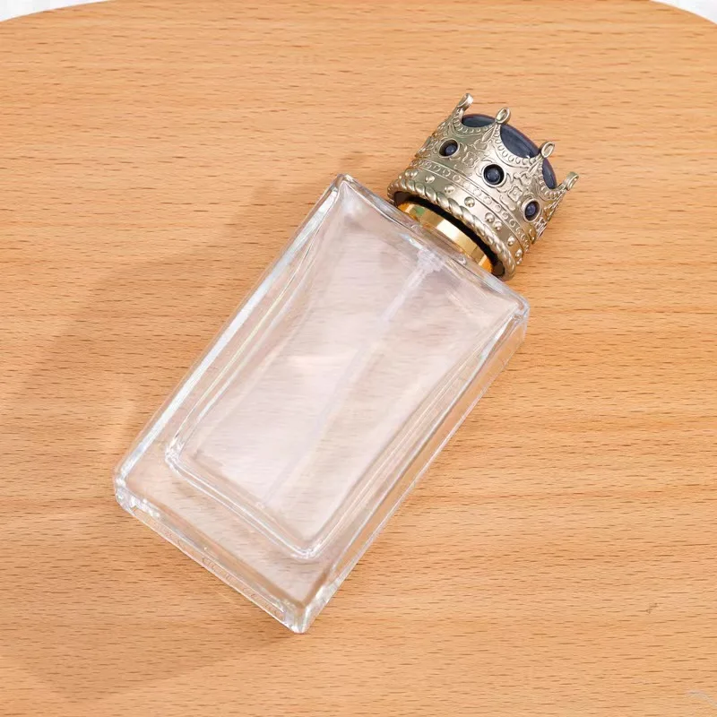 30ml 50ml 100ml unique square perfume glass empty spray bottle luxury cap with box