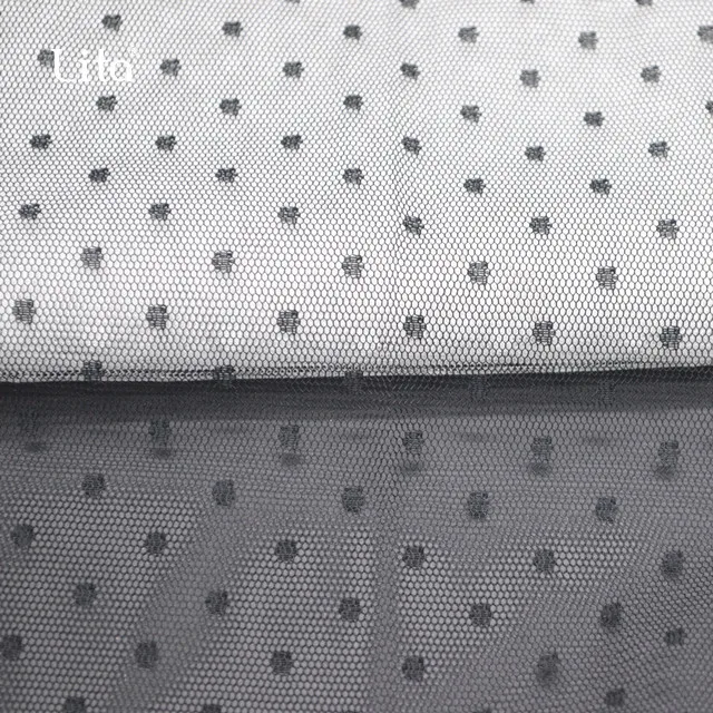 polyester mesh with small dot tulle mesh fabric