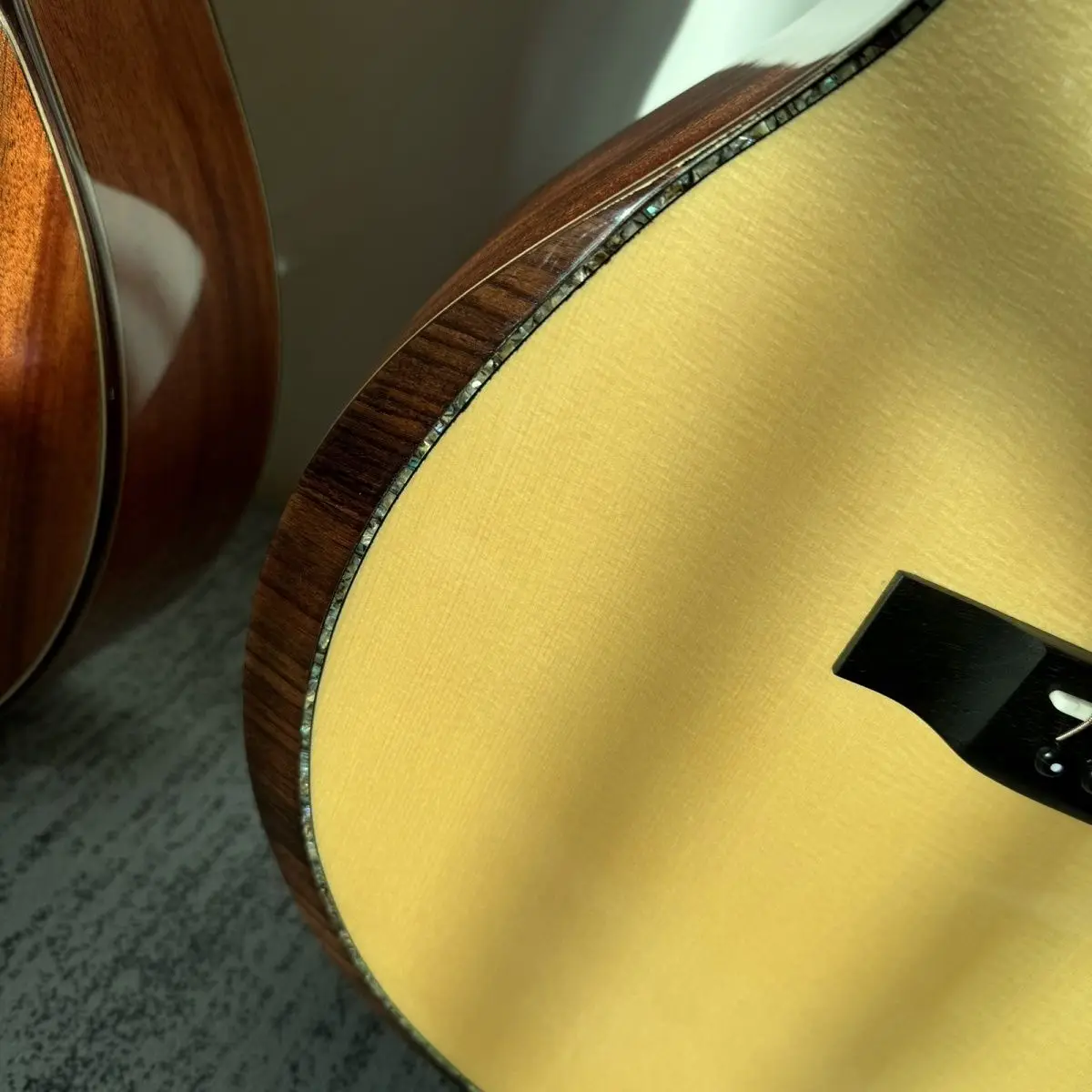 41-Inch Dreadnought  All Solid Spruce Mahogany High Quality Acoustic Guitar Handmade All-Bone High-End