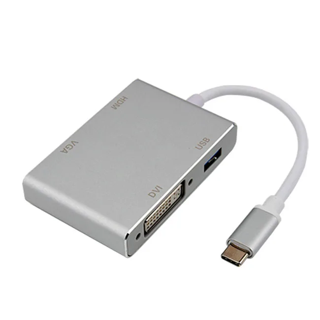USB Type C to HDMl VGA and DVI High DEF Converter Adapter