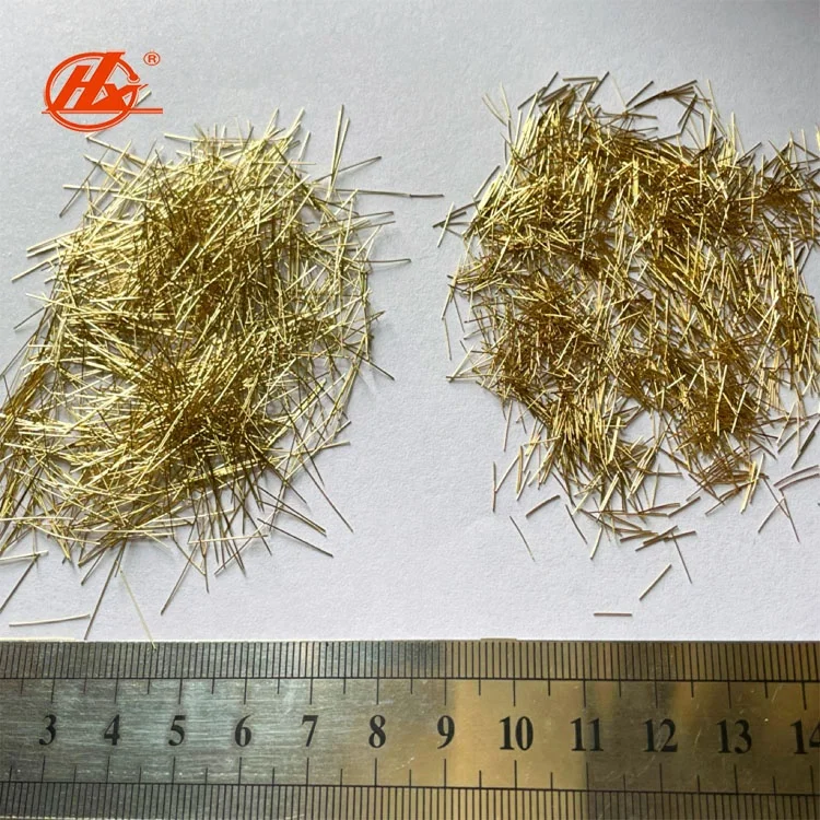 High Tensile Strength 2850Mpa Brass-plated steel micro fibers