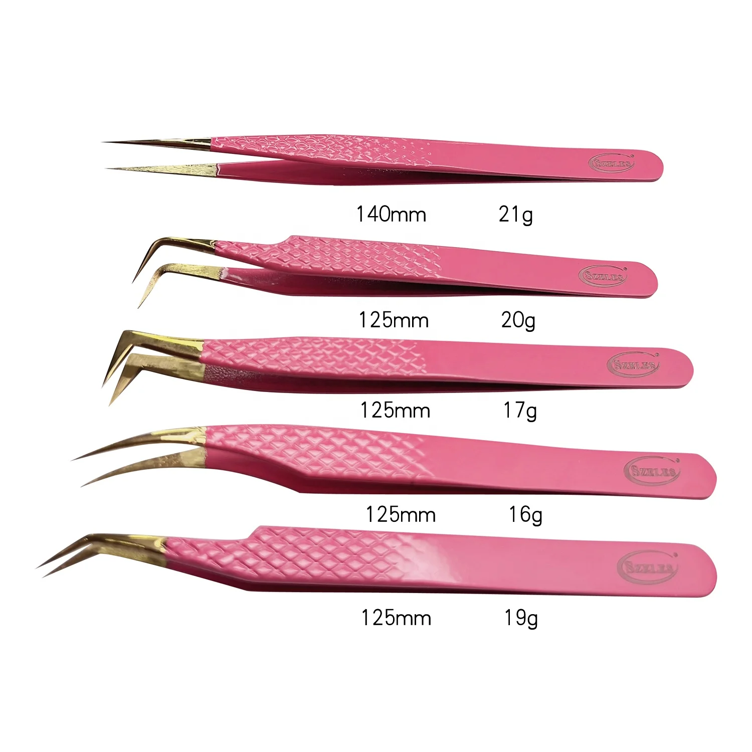 Free Customize Logo Tweezers Eyelash Extension Laah Set Lash Volume Diamond For Las Vetus Private Label 45 75 90 Degree Tweezer