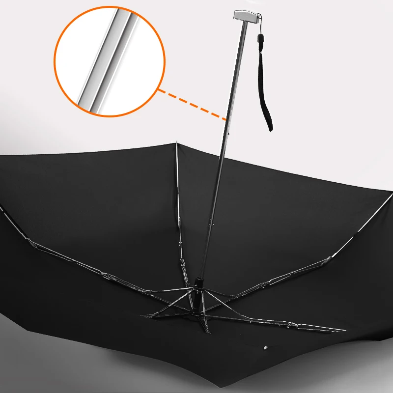 19 Inches Travel Compact Custom Printing Super Light Pocket Sun and Rain Flat Shape 3 Folding Umbrella