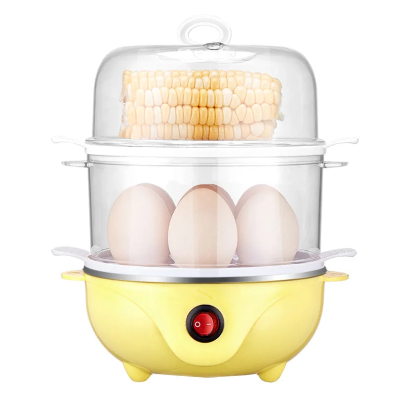 Stainless Steel Double-layer Egg Steamer Low-power Breakfast Egg Cooker