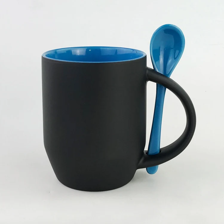 11oz Personalized Ceramic  sublimation  color-changing Coffee Mug with Spoon