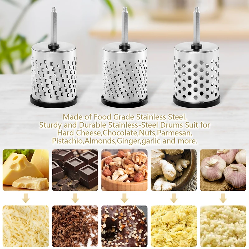 Multi purpose manual food vegetable grater slicer potato  cheese grater stainless rotary