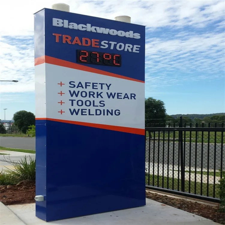 Build up exterior led Monolithic Pylon Signage System for commercial sign