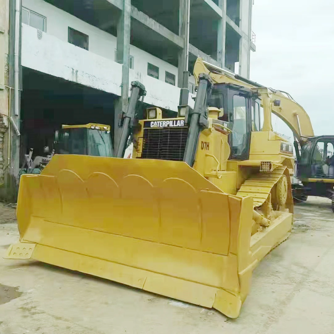 Недорогой бульдозер, гусеничный бульдозер CAT D7H, строительный бульдозер, японская оригинальная гусеничная машина CAT D7H, б/у бульдозеры