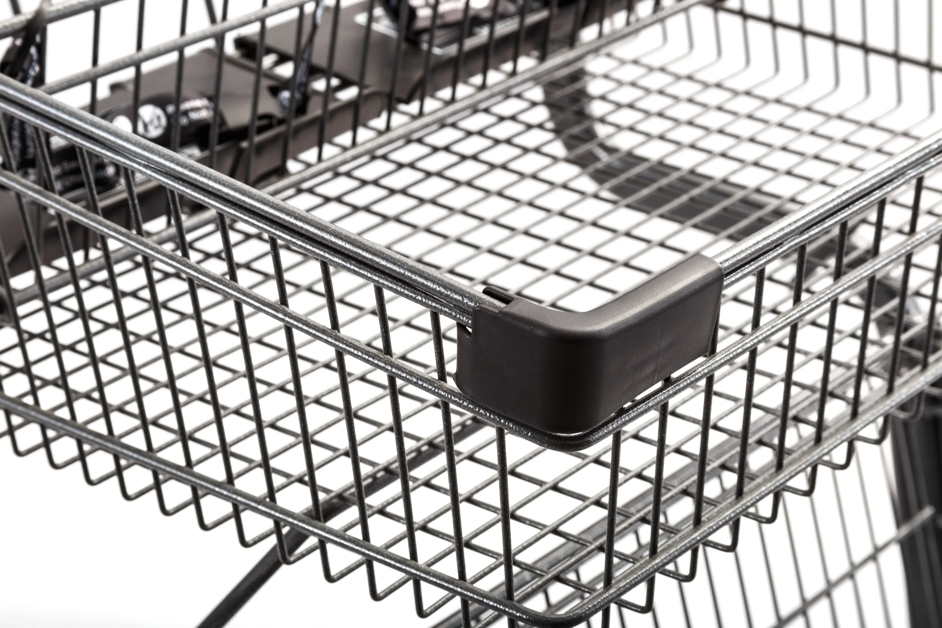 Double Layer Cart Metal Supermarket Store Unfolding Shopping cart trolley