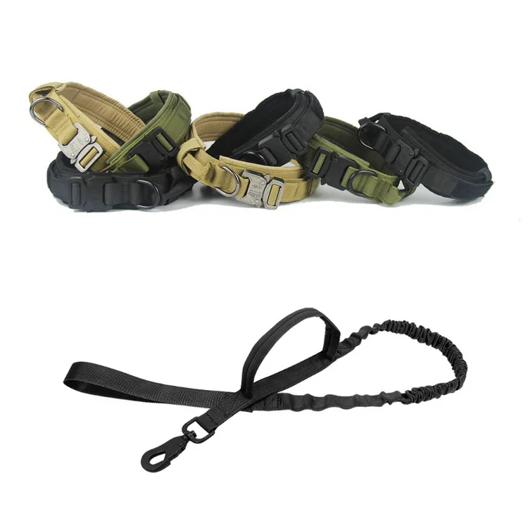 Outdoor Tactical Pet Collar Adjustable Hunting Harnesses Leads Dog Training Shooting Dog Leash Sling