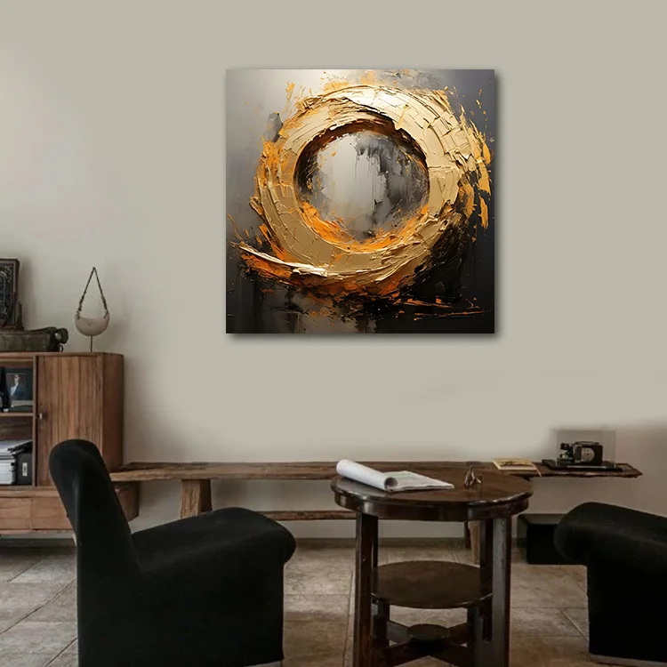 Hot Sales Handmade Oil Painting Abstract  Texture Wall Art Framed Painting Ready To Hang For Home Hotel Decor