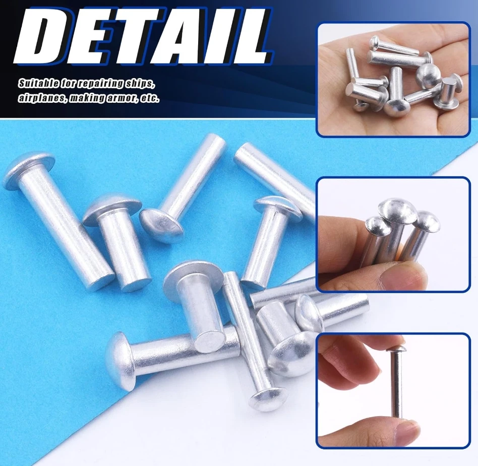 Stainless Steel A193 A914 B8 A453 A286 Round Thin Mushroom Csk Flat Countersunk Head Solid Metal Steel Tubular Custom Rivet