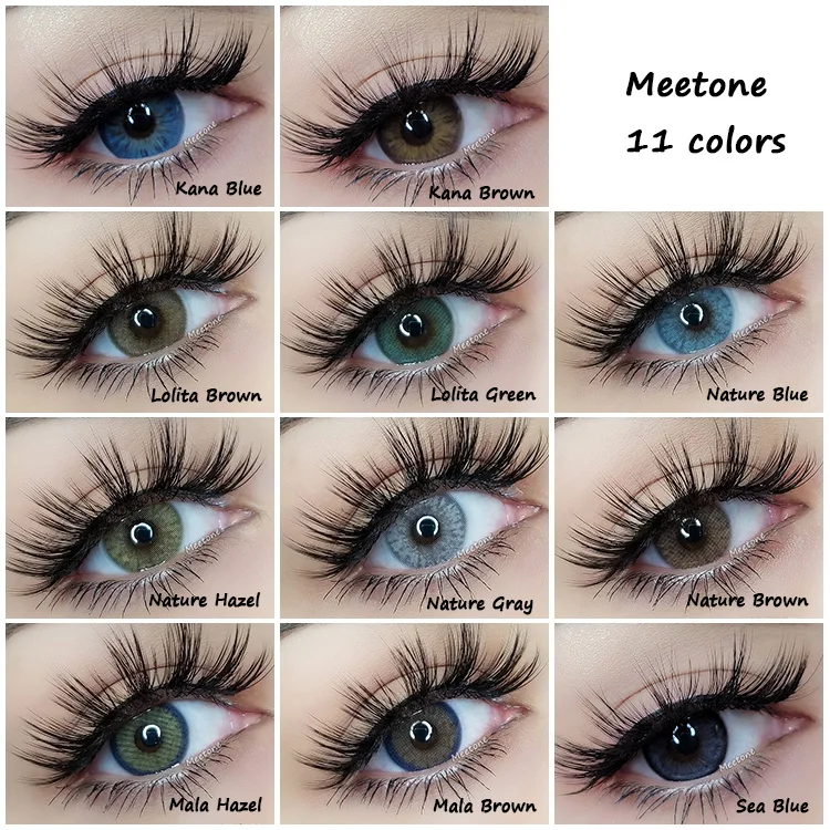 Meetone natural gray great quality high fashion accept oem eye contact lenses 3 tone
