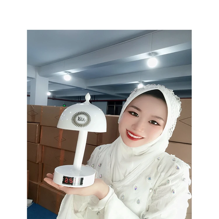 Muslim electronic  lamp for learning alquran  arabic azan clock mosque digital wall azan alarm clock led speaker quran lamp