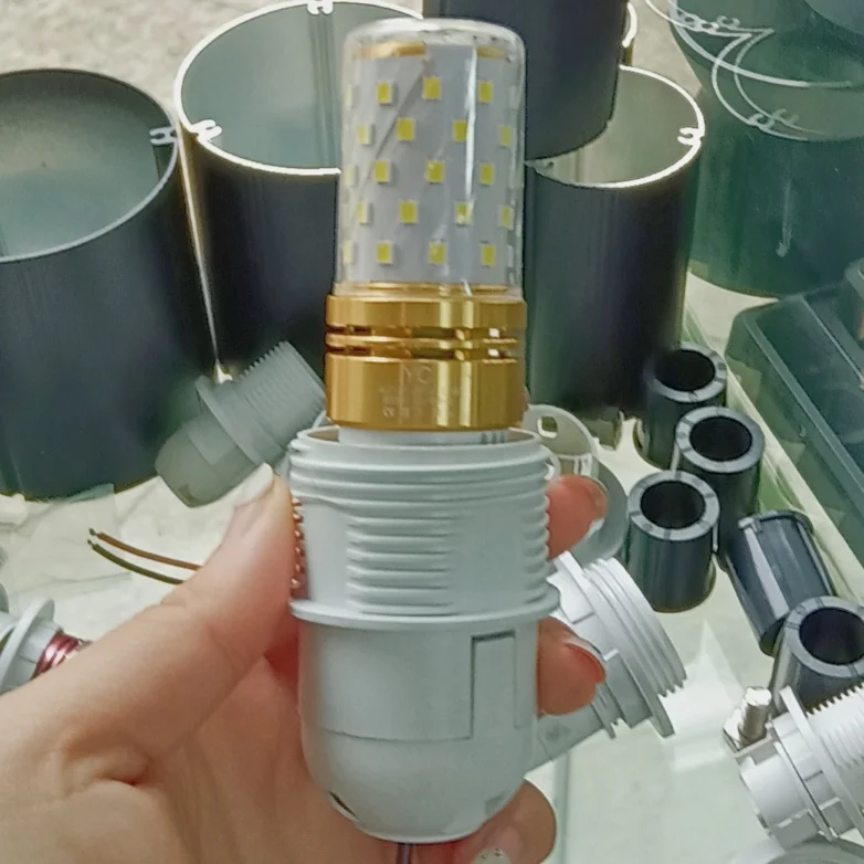 Outdoor Waterproof Decorative Fence Yard Mains Supply 220V Garden Lamp Pillar Lamp Column Lights ABS Switch for Lawn Gate Villa