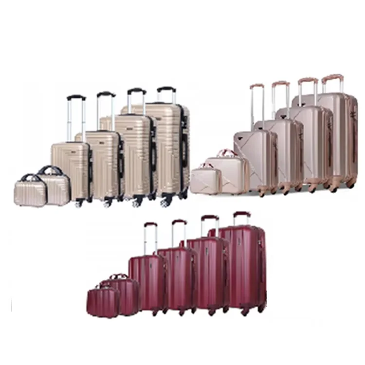 High Quality ABS Durable Travelling Bags Hard Shell Carry On Custom Logo Luggage Sets With Wheels