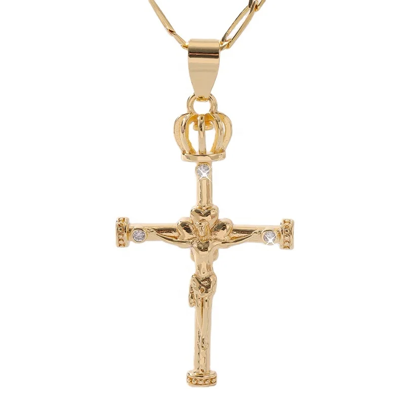 Crown Head Cross Pendant Christian Believer Jesus Pendant
