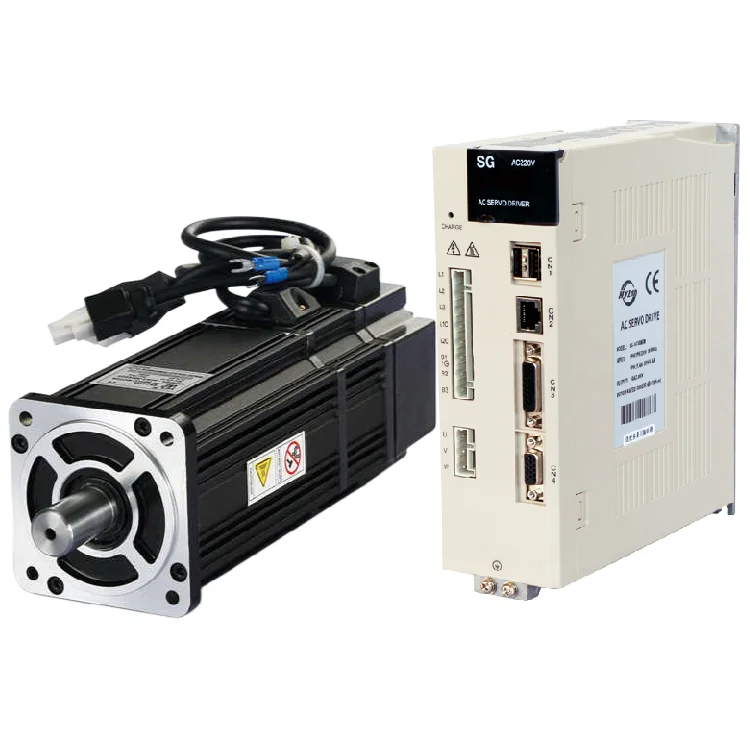 CNC 750W 80mm  micro servomotors with encoder  AC Servo Motor and Servo Driver kit