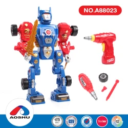 31pcs take apart drill educational robot science robotic kit for school children with sound and light