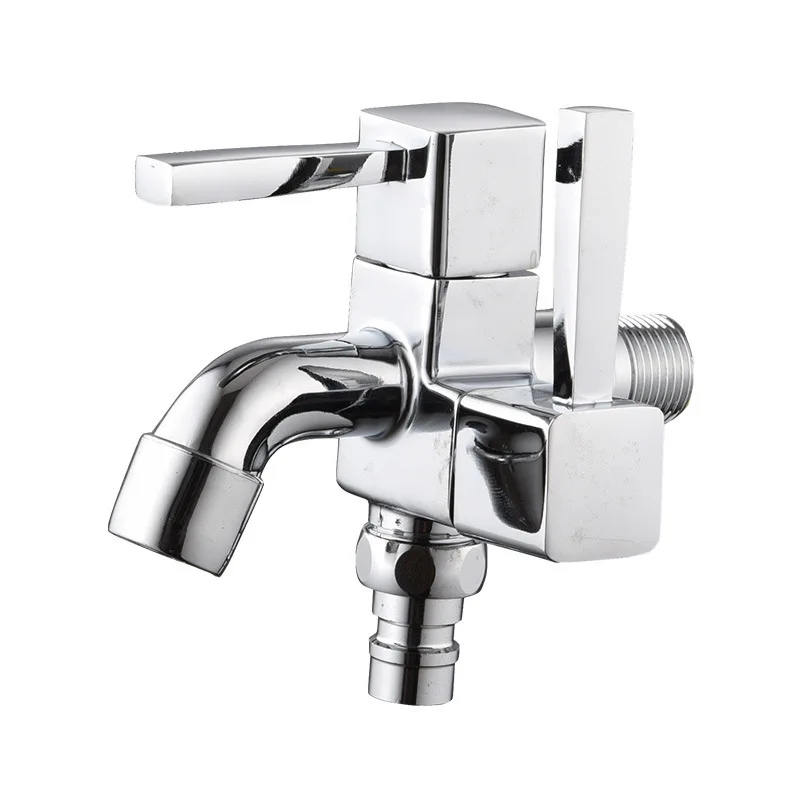 aliexpressdouble water outlet double water outlet washing machine  wall mount square basin faucet