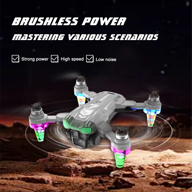 Global Drone GD85 Cool RGB Light FPV 4K SD Camera 3D Flips One Key Return RC Quadcopter With Remote Controller Beginner Drone