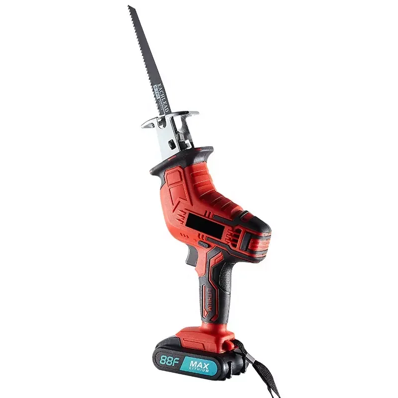 Hot Sale!!!Household Small Rechargeable Cordless Power Lithium Battery Saw Wood Courtyard Tree Electric Chain Saws