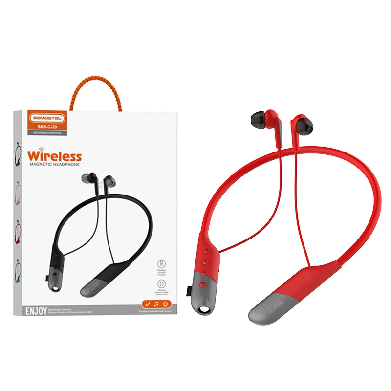 Наушники Somostel CJ20 OEM дешевая беспроводная Магнитная гарнитура спортивные Игровые наушники с шейным ободом для наушников