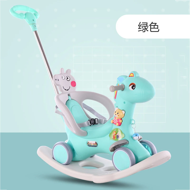  Китайский производитель Забавная детская пластиковая лошадка-качалка с животными