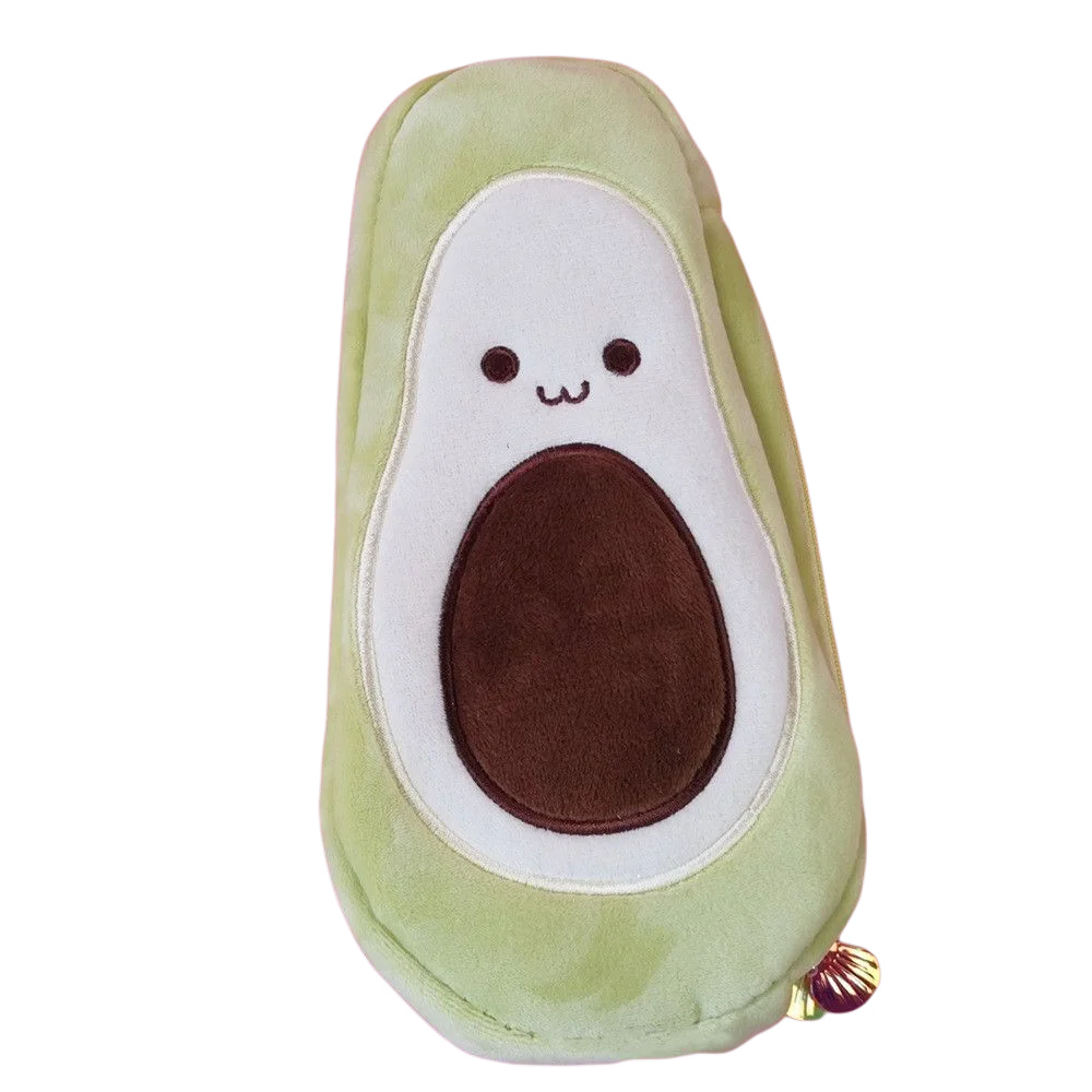 Creative Custom Toast Cookies Cactus Grass Berry Avocado Plush School Cheap Cute Pencil Cases Bag for  Kids Girls
