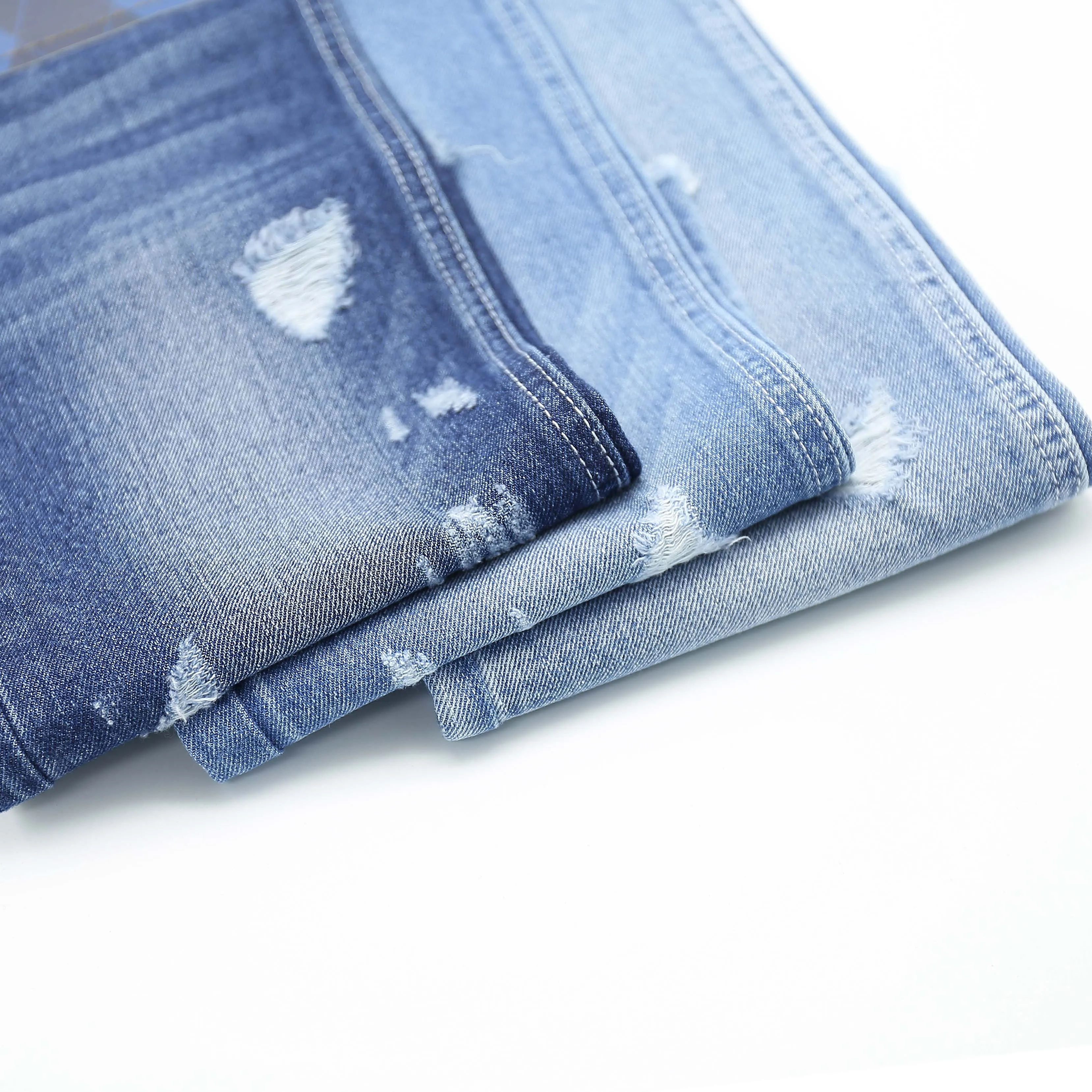 Denim Yarn Black Dyed Fabric For Shorts And Pants Pocket Jeans Denim Fabric Stocklot