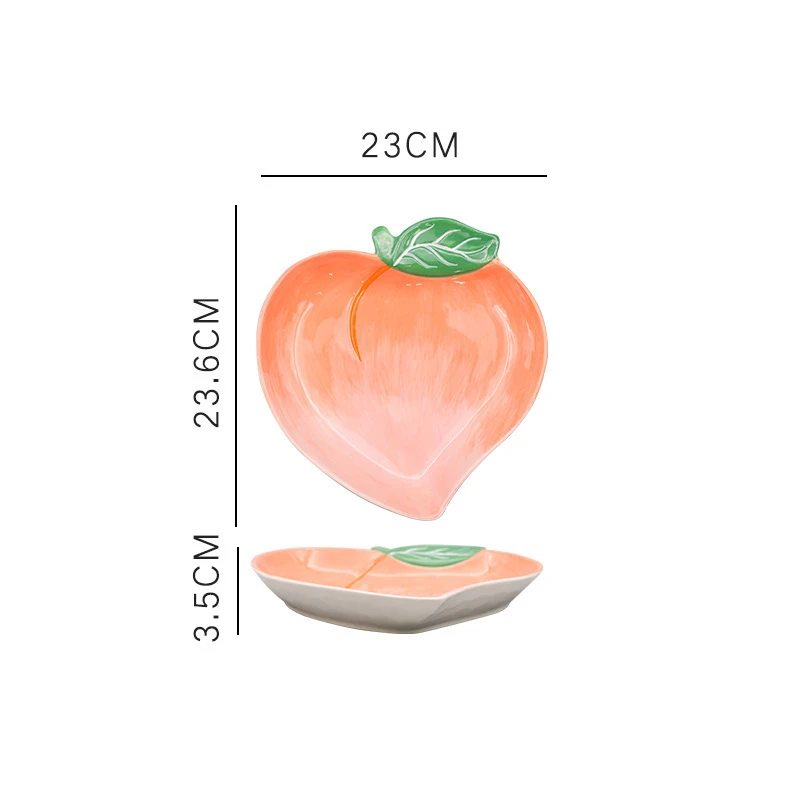 Детская керамическая тарелка в форме фруктов домашняя для клубники авокадо питаи оптом